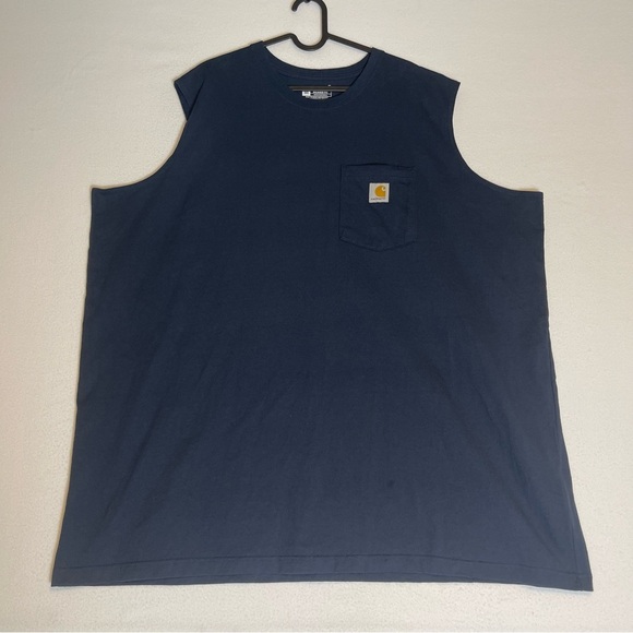 Carhartt Blue Tank Top with Crew Neck 3XL *P0265‎ - Picture 1 of 4